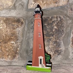Ponce de Leon Lighthouse Shelias display. 8 1/2 x 3 1/2 1999. Wooden.